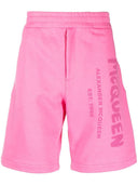 Alexander Mc Queen Logo Cotton Shorts