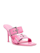 Alexander Mc Queen Punk Double Buckle Leather Sandals