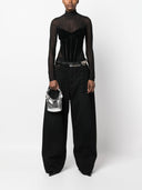 By Far Pre Cosmo Metallic Leather Handbag