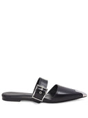 Alexander Mc Queen Buckled Leather Mules