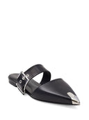 Alexander Mc Queen Buckled Leather Mules