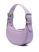 By Far Pre Mini Soho Croco Embossed Leather Shoulder Bag