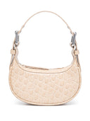 By Far Pre Mini Soho Croco Embossed Leather Shoulder Bag