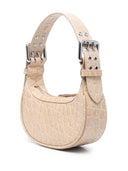 By Far Pre Mini Soho Croco Embossed Leather Shoulder Bag