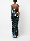 The New Arrivals By Ilkyaz Ozel Sequin Strapless Top