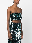 The New Arrivals By Ilkyaz Ozel Sequin Strapless Top