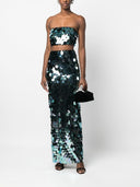 The New Arrivals By Ilkyaz Ozel Sequin Strapless Top