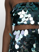 The New Arrivals By Ilkyaz Ozel Sequin Strapless Top