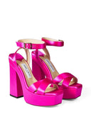 Jimmy Choo Gaia 140 Satin Platform Sandals