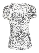 Majestic Printed Linen Blend T Shirt