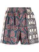 Pantalones cortos de seda semi -coutura de Erika Cavallini