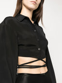 Christopher Esber Cropped Silk Shirt