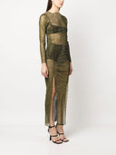 Santa Brand Rhinestones Embellished Long Dress