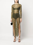 Santa Brand Rhinestones Embellished Long Dress