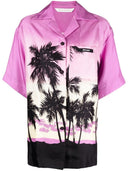 Palm Angels Pink Sunset Bowling Shirt
