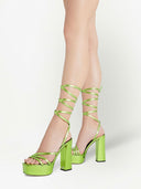 Giuseppe Zanotti Metallic Leather Heel Sandals