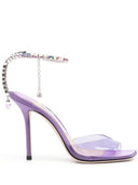 Jimmy Choo Saeda 100 Crystal Chain Embellishment Sandals