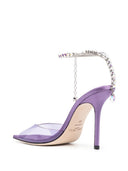 Jimmy Choo Saeda 100 Crystal Chain Embellishment Sandals