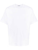 Stone Island Embroidered Logo Cotton T Shirt