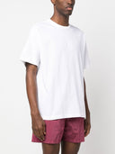 Stone Island Embroidered Logo Cotton T Shirt
