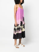 Palm Angels Sunset Print Midi Dress