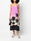 Palm Angels Sunset Print Midi Dress