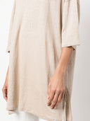 Majestic 3/4 Sleeve Linen Blend Tunic Dress