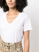 マジェスティックvネックコットンブレンドTシャツ