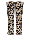 Valentino Garavani V Logo Type Toile Iconographe Boots