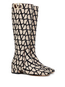 Valentino Garavani V Logo Type Toile Iconographe Boots