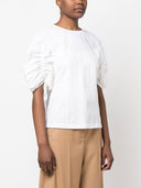 Camicetta di cotone semi -couture Erika Cavallini