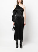 David Koma Ruffle Dettagli un abito midi spalla