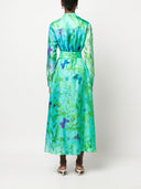 813 Vestido de seda con estampado floral
