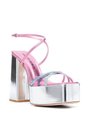 Haus Of Honey Wannabe Mirror Leather Sandals