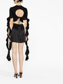 David Koma Flounce Detail Jersey bijgesneden top