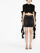 David Koma Flounce Detail Jersey bijgesneden top