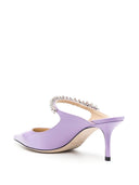 Jimmy Choo Bing 65 Muli in pelle di brevetto con cinturino cristallino