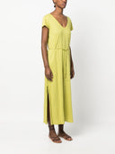 Majestatyczna lniana mieszanka długa sukienka