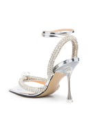 Mach & Mach Crystal Embellished Pvc Slingback Pumps