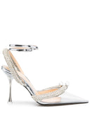 Mach & Mach Crystal Embellished Pvc Slingback Pumps