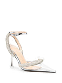 Mach & Mach Crystal Embellished Pvc Slingback Pumps