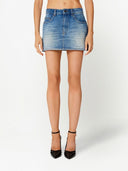 Ami Paris Denim Mini Skirt
