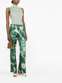 F.R.S . Wide Leg Printed Silk Trousers