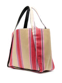 STELLA MC CARTNEY STELLA LOGO RAFIA TOTE BAG