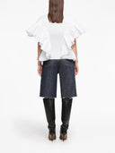 Az Factory With Lutz Huelle Ruffled Sleeves Cotton Shirt