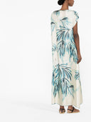 F.R.S . Long Printed Silk Dress