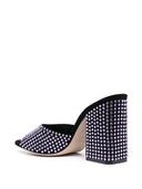 Parigi Texas Anja cristallo abbellito muli in pelle scamosciata