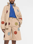 Moncler -Kapsel gepatcher Baumwollshorts