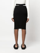 Andrea Adamo Ripped schnitt Midi Rock aus