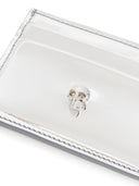 Alexander Mc Queen Skull Case di carta di credito metallica in pelle metallica